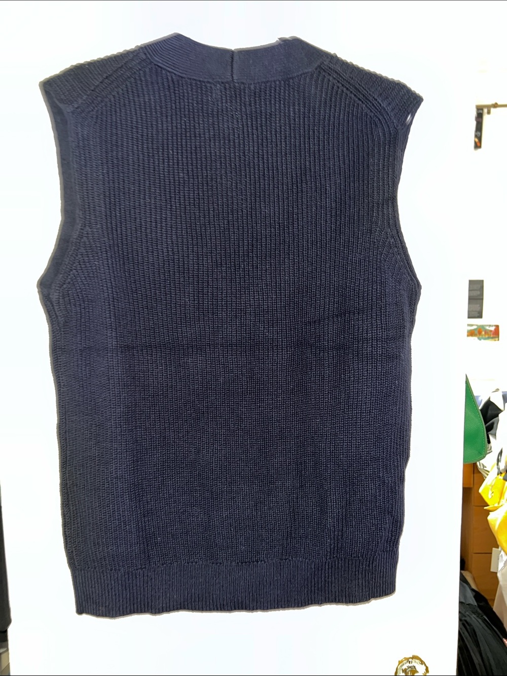 H&M Navy Ribbed Knit Button-Front Vest - Picture 2 of 4